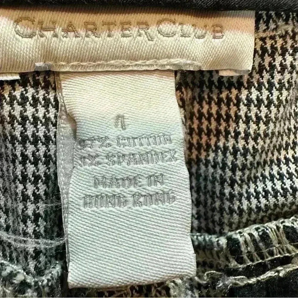 Charter Club Houndstooth Dress Pants Allison Fit Full Length Women’s Size 4 - Picture 7 of 10
